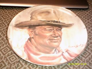 John Wayne Collector Plate With Mount 10 Inch Perfect