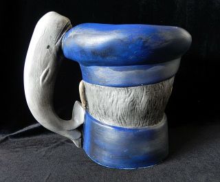 WHALE HANDLE SEA CAPTAIN TOBY STYLE JUG Large Hand Painted Ceramic Mug 5