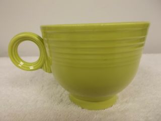 Vintage Homer Laughlin Fiestaware Chartreuse Lime Green Coffee Tea Cup Mug 3