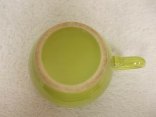 Vintage Homer Laughlin Fiestaware Chartreuse Lime Green Coffee Tea Cup Mug 5