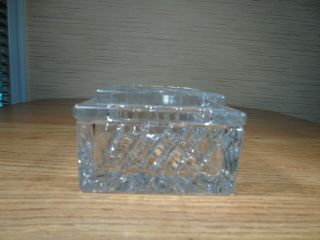Vintage Heavy Crystal Trinket / Jewelry Box with Lid 5
