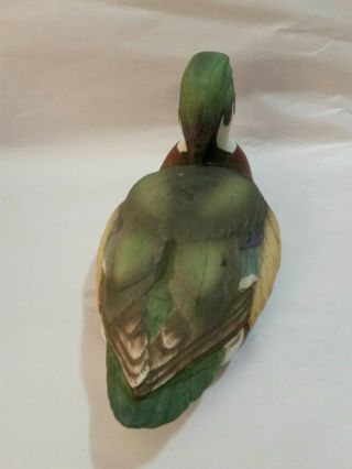 Vintage Porcelain Wood Duck Signed by Andrea Sadek Japan 6314 Multi Color 3