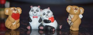 Hallmark Merry Miniatures Valentine Koalas And Panda Bears