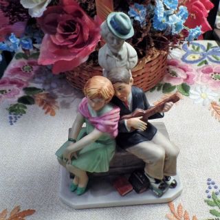 Gorham Serenade Norman Rockwell’s Cover Painting Figurine Porcelain Limited