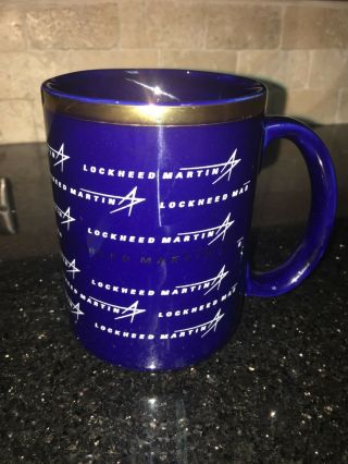 Lockheed Martin Blue Coffee Mug 1997 Attendance Military Industrial Complex