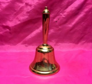 Vintage Brass Bell Decorative School / Dinner Calling 5.  5 " Tall W/clapper