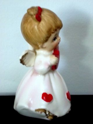 Vintage 1960 ' s Lefton Valentine Angel Girl Figurine 7699 2