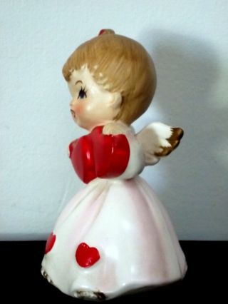 Vintage 1960 ' s Lefton Valentine Angel Girl Figurine 7699 4