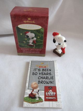 Hallmark Peanuts 50 Years Keepsake Ornament " A Snoopy Christmas "