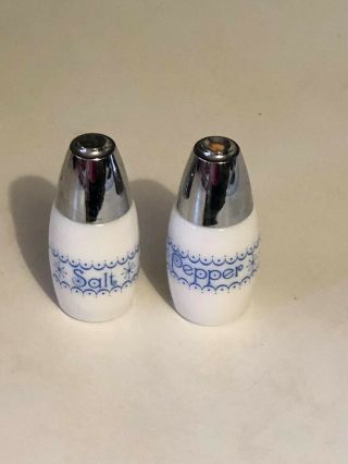 Vintage Blue And White Salt & Pepper Shakers