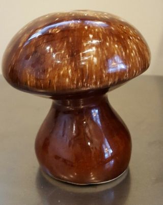 Vintage Brown Drip Mushroom Salt Or Pepper Shaker - Euc