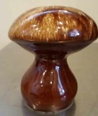 Vintage Brown Drip Mushroom Salt or Pepper Shaker - EUC 2