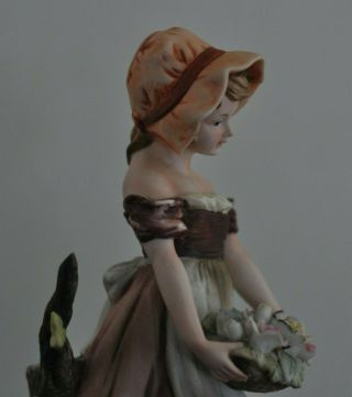 Estate Vintage Collectible Andrea by Sadek Porcelain Girl with Flowers Figurine 3