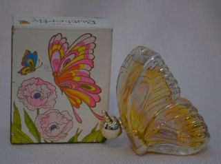 Vintage Avon Iridescent Butterfly Field Flowers Cologne Full 1.  5 Fl Oz Box