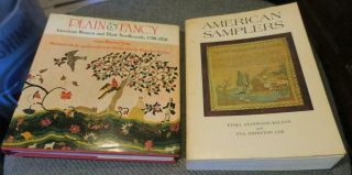 Two Classic American Sampler,  Needlework Books,  Color Photos,  Curated Details,  Dates