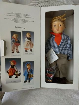 1983 M.  I.  Hummel Goebel Porcelain Doll 15 " Birthday Serenade Boy Iob 2/04