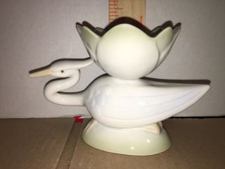 Fitz And Floyd Hand Painted Ceramic Swan Lilly Pad Shaped Candy Bowl Collectible