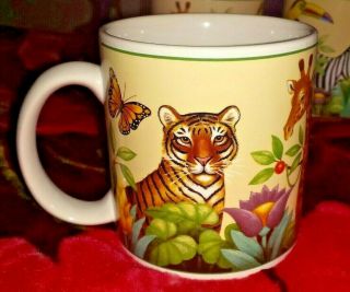 Sakura Jungle Animals Coffee Mugs Cups Set of 3 Stephanie Stouffer 2