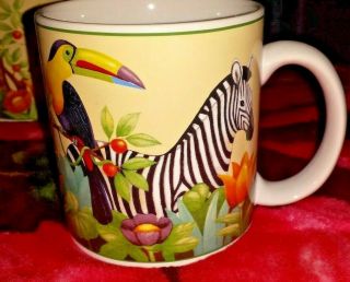 Sakura Jungle Animals Coffee Mugs Cups Set of 3 Stephanie Stouffer 4