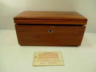 Vintage Miniature Lane Cedar Chest Trinket Jewelry Salesmans Box Toledo Ia
