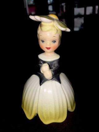 Vintage Porcelain Daisy Flower Girl Figurine By Napco,  1956 A1949