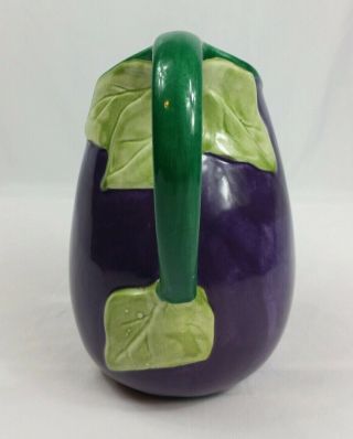 Vintage Treasure Craft Ceramic Eggplant Shaped Pitcher EUC 4