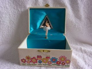 Vintage Jaymar Kids Music Ballerina Jewelry Box 6 X 4 X 3 3/4 "