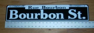 Rue Bourbon Street Sign 2 FT NOLA Orleans LA Mardis Gras metal aluminum 4