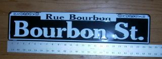 Rue Bourbon Street Sign 2 FT NOLA Orleans LA Mardis Gras metal aluminum 5