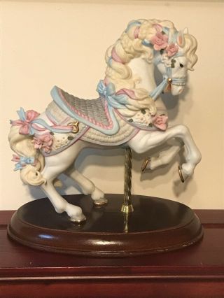 Lenox 1987 Series Carousel Horse Vintage Porcelain Pure 24 K Gold Trim Horse