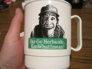 VINTAGE FAR - GO HERBICIDE KNOW WHUT I MEAN EARNEST P.  WORRELL COFFEE CUP 2