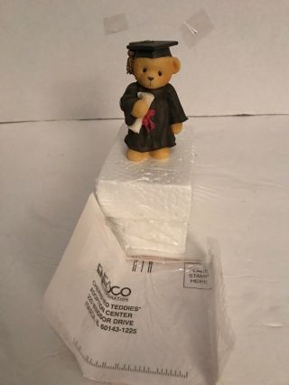 Cherished Teddies Boy Graduation Bear Figurine W/box Vtg