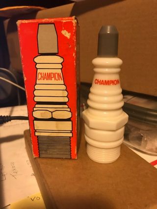 Vintage Avon " Champion Spark Plug " Decanter,  Tai Winds After Shave Empty