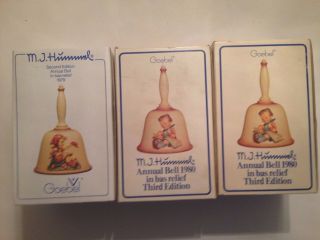 Set Of Three Goebel Hummel Bells,  1979 And 1980 (2)