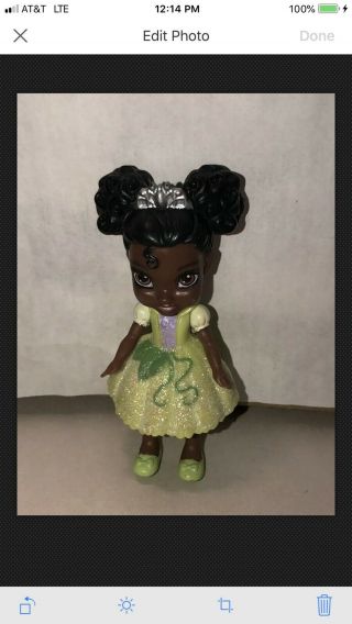 Disney Tiana W/ Frog Toddler Baby Animator Cake Topper Figurine Doll Toy 2 4