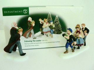 Dept 56 Dickens Village Following The Leader 58526 Box