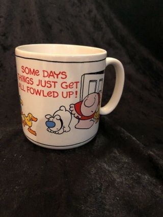 Ziggy Coffee Mug Some Days Things Just Get All Fowled Up Cup Stoneware White Vtg