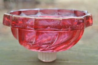 Painted Cranberry Vintage Peg Candle Holder By Victrylite Candle Co