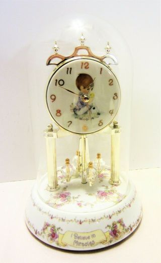 2002 Precious Moments Anniversary Clock I Believe In Miracles