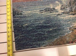 Thomas Kincade 36X26 Wall Tapestry the Light Of Peace Lighthouse Ocean Waves 5