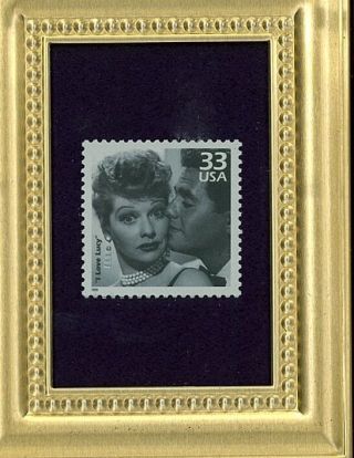 Honoring The I Love Lucy Tv Show A Glass Framed Collectible Postage Masterpiece