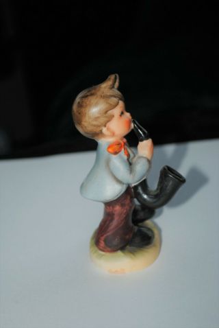 Vintage Hummel Boy Figure Playing Horn W.  Germany 3 1/2 "