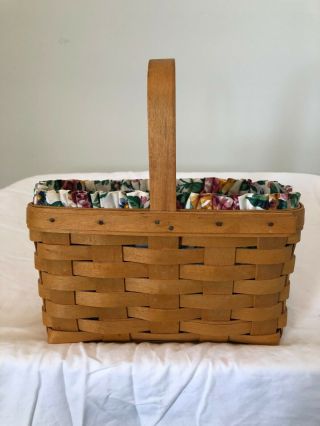 Longeberger Candle Basket,  1999,  Liner And Protector.