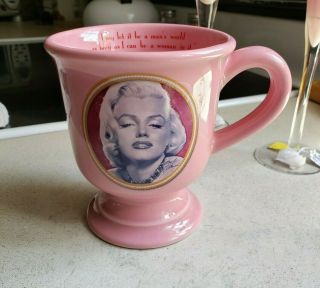 Pink Marilyn Monroe Ceramic Pedestal Coffee Cup / Mug 2