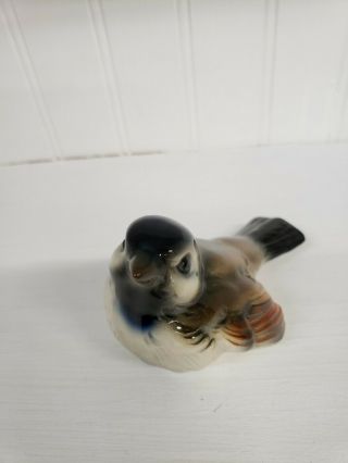 Vintage Goebel Hummel Sparrow Chickadee Bird Figurine Cv72 W Germany Brown