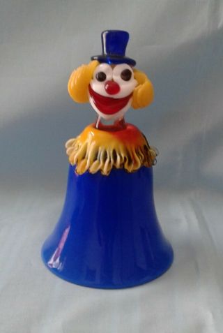 Murano Blue Glass Clown
