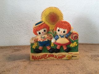 Vintage 1975 Childs Kids Raggedy Ann & Andy Am Radio By Bobbs Merrill Co.