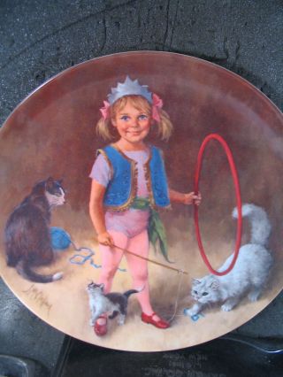 1982 Reco Maggie The Animal Trainer Cats Mcclelland Ltd Ed Plate 10 1/4 " Mib