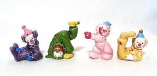 Vintage Set Of 4 Porcelain Circus Clowns Figurines 2 "