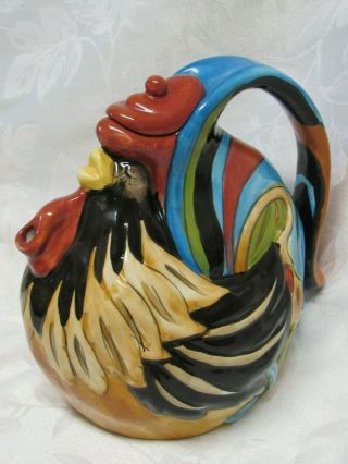 Blue Sky Clayworks Heather Goldminc Rooster Teapot